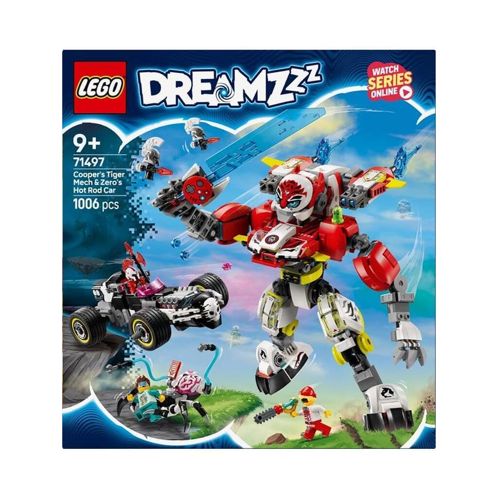 LEGO DREAMZzz 71497 Coopers tiger-mech og Zeros hotrod-bil