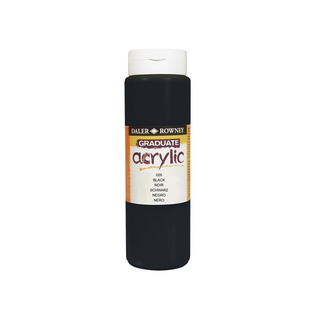 Daler-Rowney Graduate Acrylic 500 ml Black