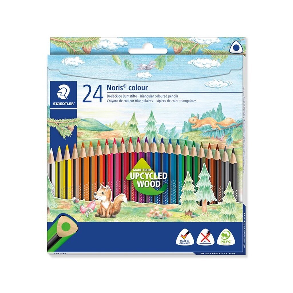 Staedtler Noris Farveblyant trekantet, 24 ass.