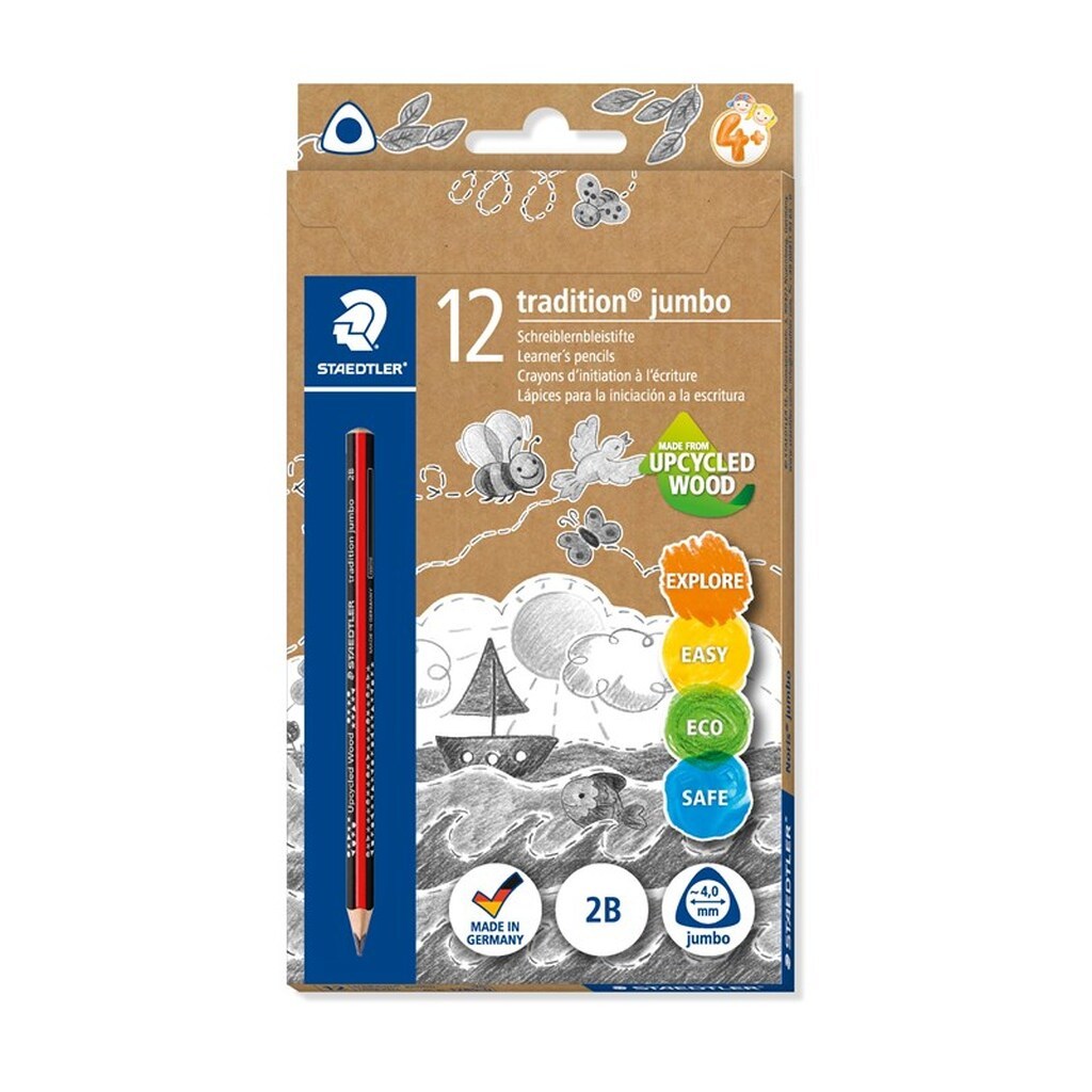 Staedtler BLYANT JUMBO 2B, ÆSKE 12 STK