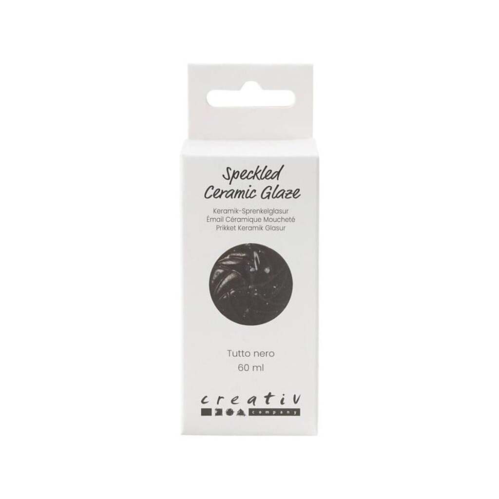 Creativ Company - Speckled Ceramic Glaze 999-1060 C Opaque Tutto Nero - 60ml