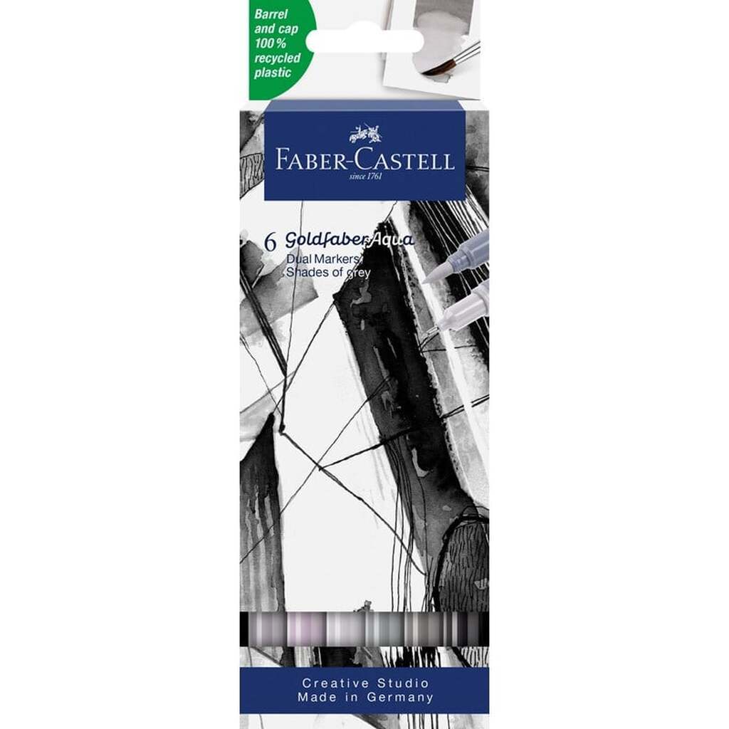 Faber-Castell Goldfaber Aqua Dual marker Shades of grey 6 ass