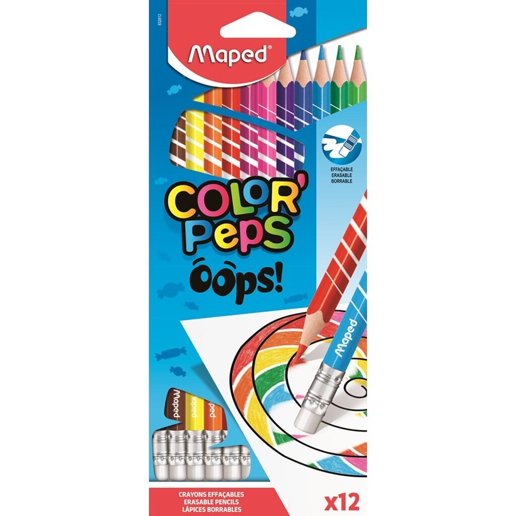 Maped Color&apos;Peps Oops viskbare farveblyanter x12