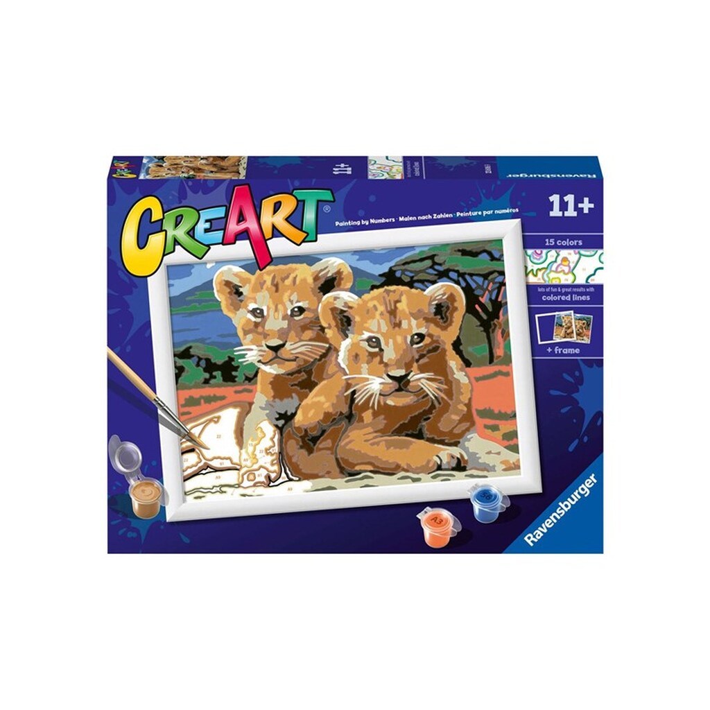 Ravensburger CreArt Painting by Numbers - Little Lion Cubs