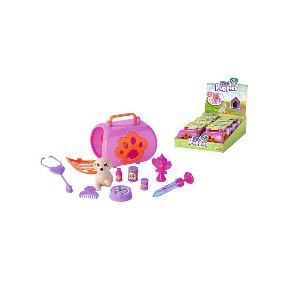 Simba Hvalp med Rejsebur og Tilbehør