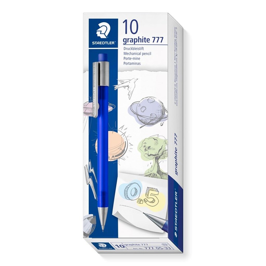 Staedtler GRAPHITE 777 PENCIL, 10 STK, 0,5mm BLÅ/GRÅ S