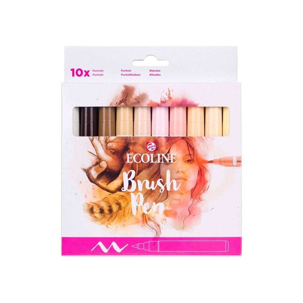 Bruynzeel Ecoline Brush Pen set Portrait 10 Colors