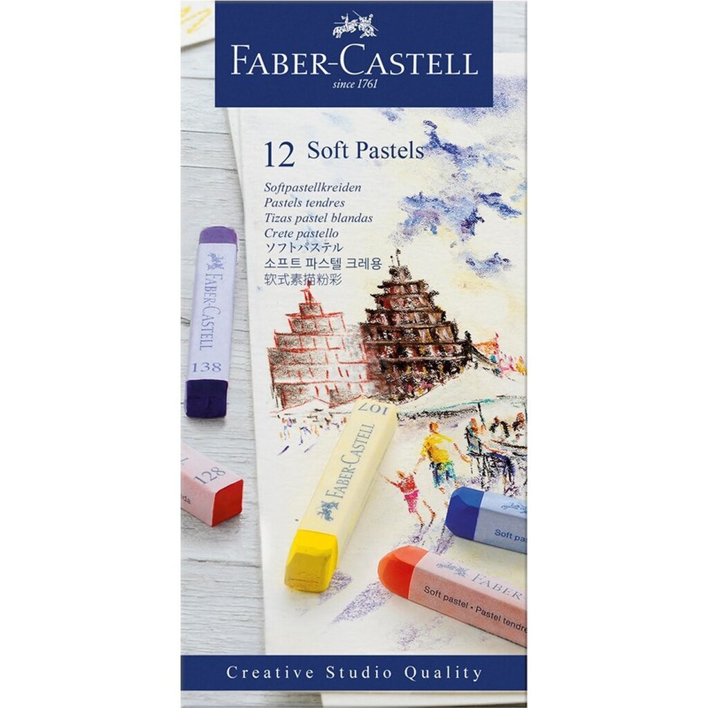 Faber-Castell Soft pastel Kridt, æske/12 ass.