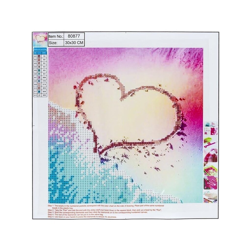 CENTRUM Diamond Painting 30*30cm. HJERTE