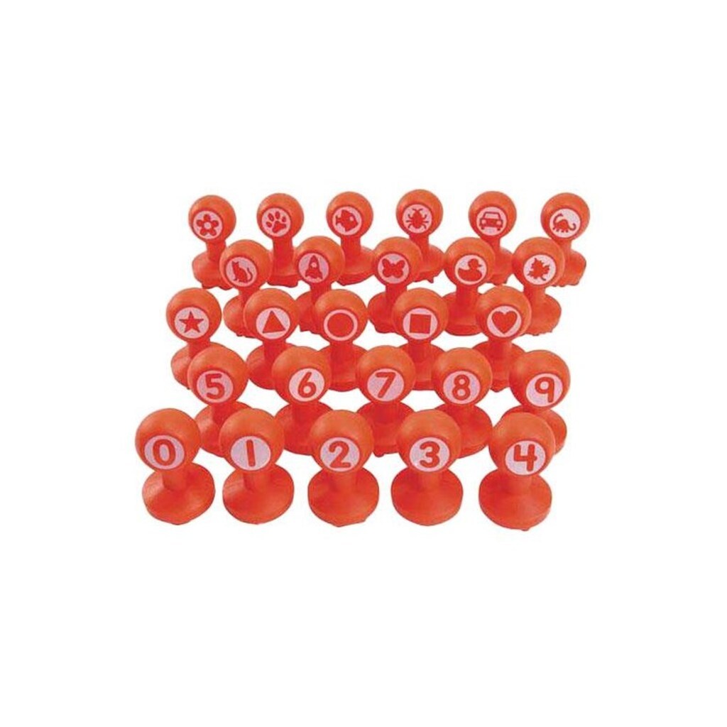 Colorations - Shapes &amp; Numbers Clay Stamps 26pcs.