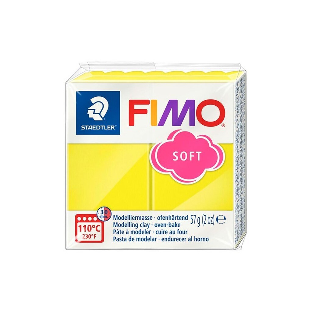 Staedtler FIMO modeller soft 57g. Citron Gul
