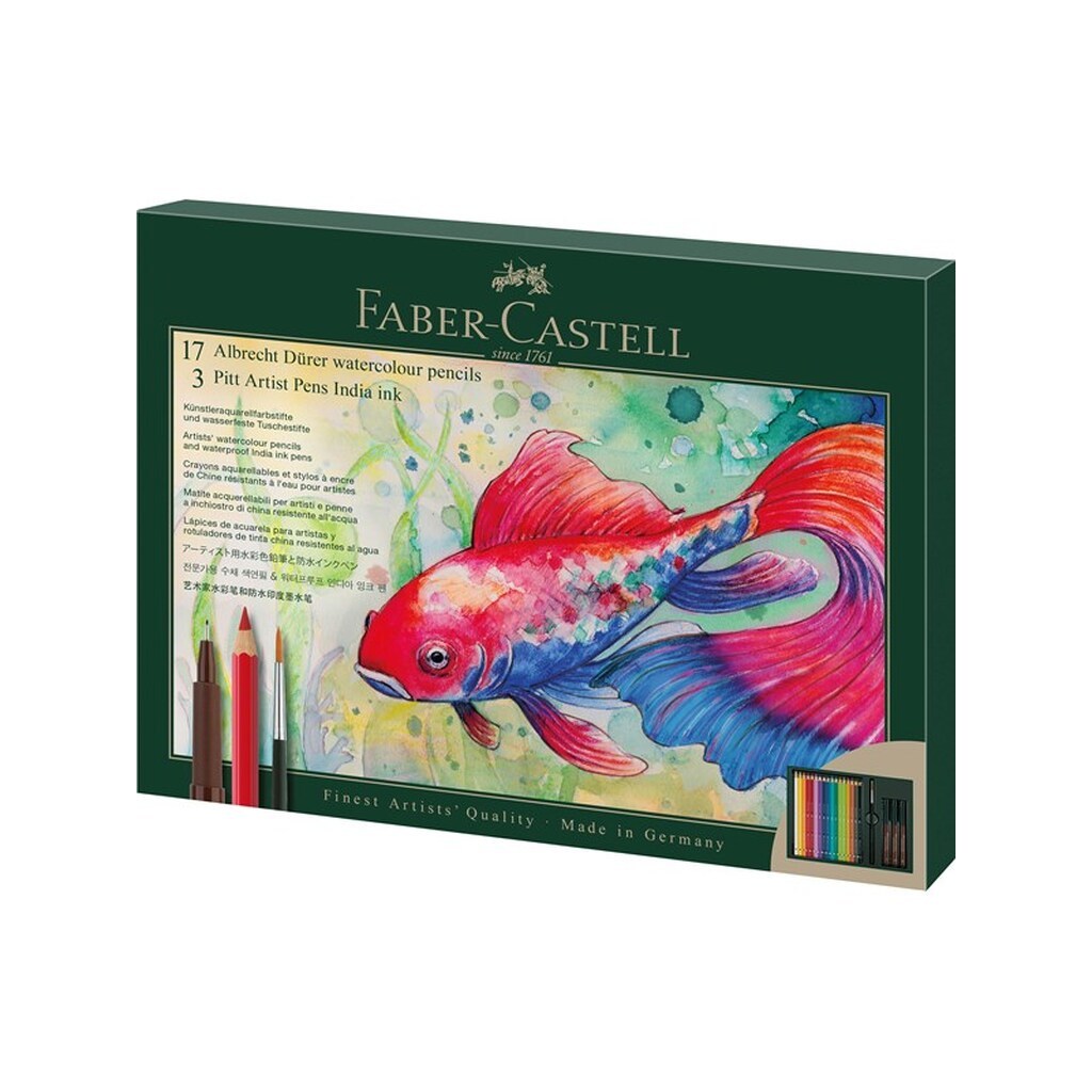 Faber-Castell Alb.Dürer+Pitt Artist+pensel gavesæt guldfisk