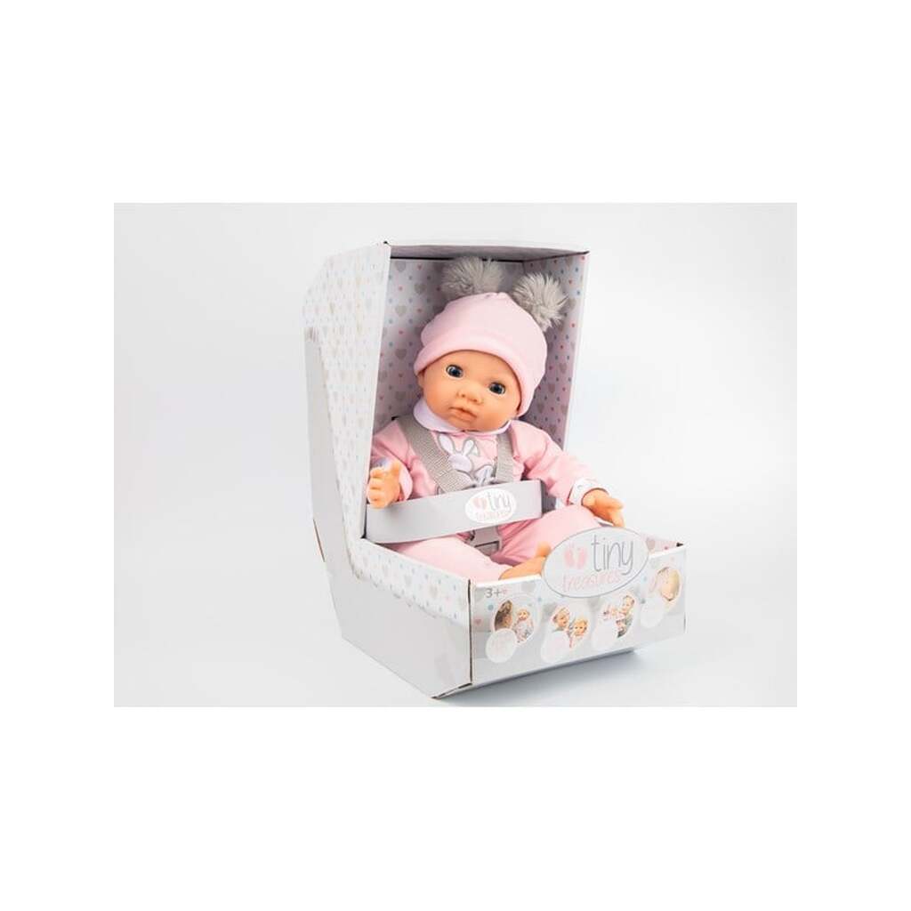 Tiny Treasures Dukke med lyst hår og pink outfit