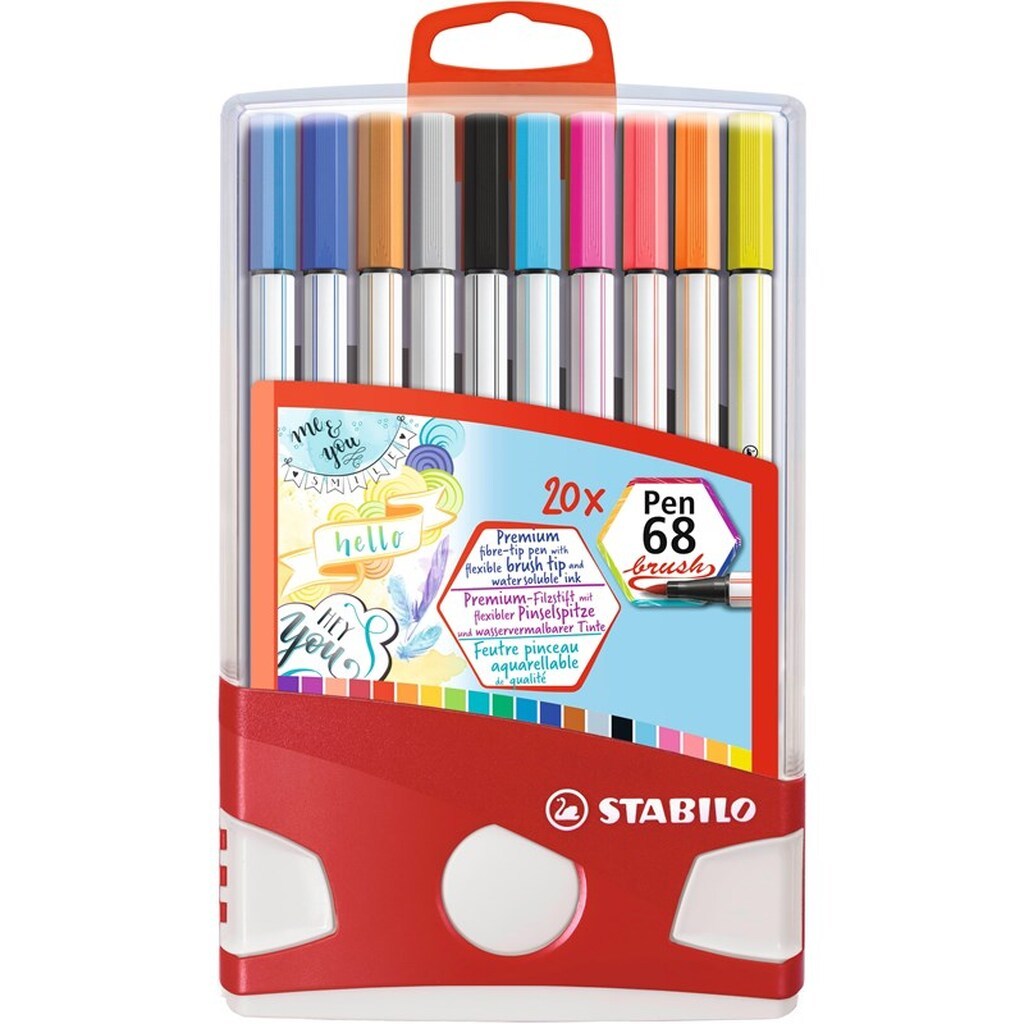 STABILO  Pen 68 Colorparade, sæt med 20 pensel penne