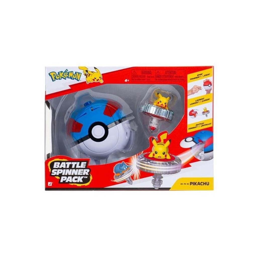 Pokemon BATTLE SPINNER PIKACHU WITH GREAT BALL