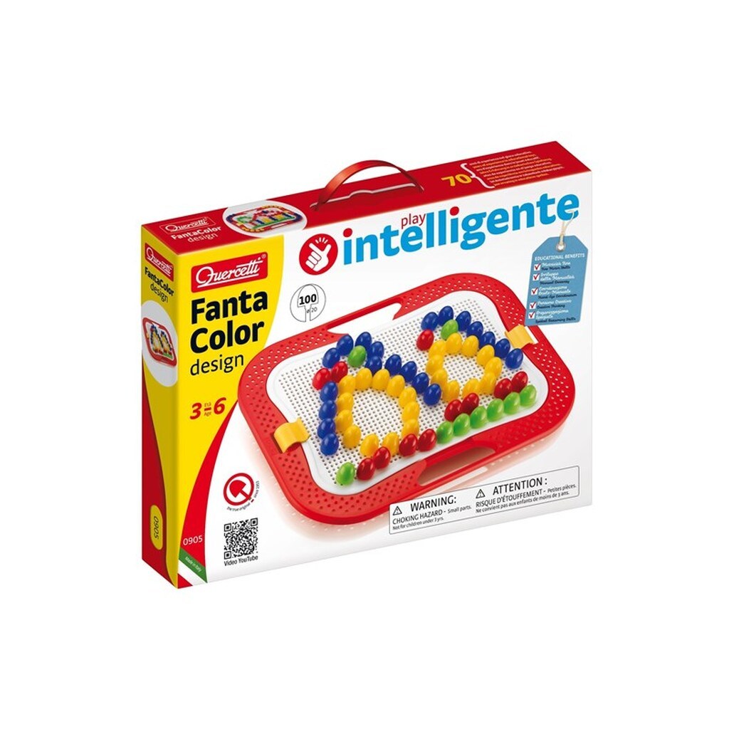Quercetti FantaColor peg mosaic - ø 20 mm 100 pieces - SPEC