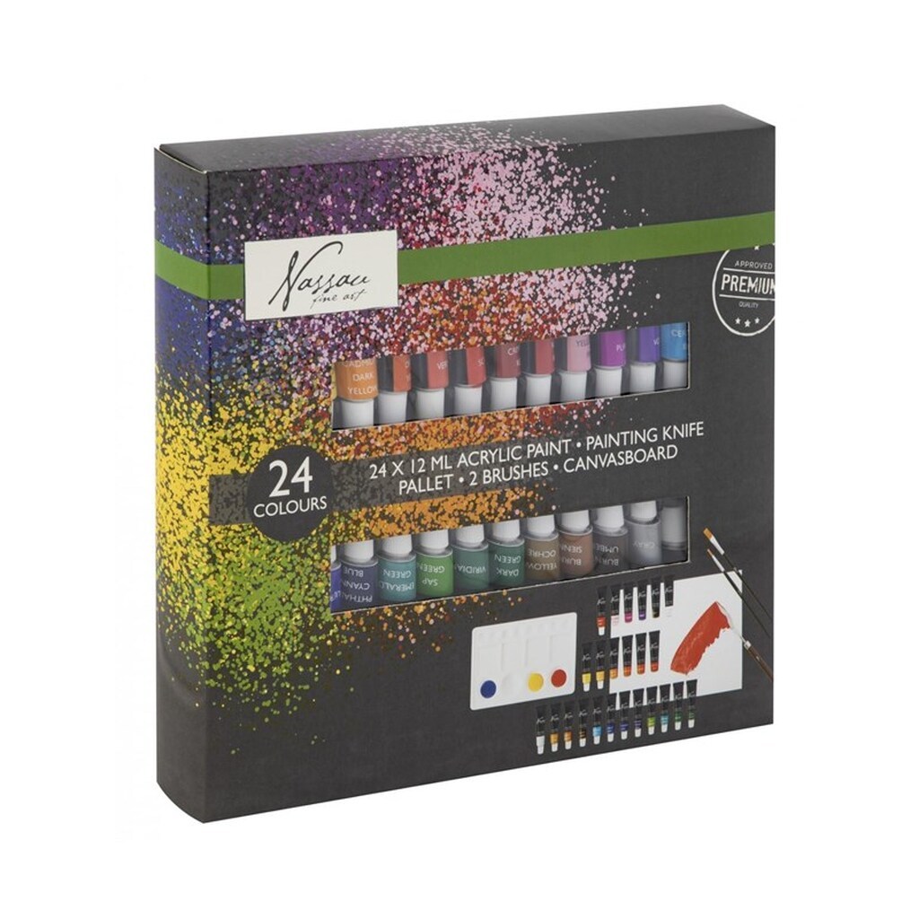 Creative Craft Group Akryl maling 24tuber 12ml., i gaveæske