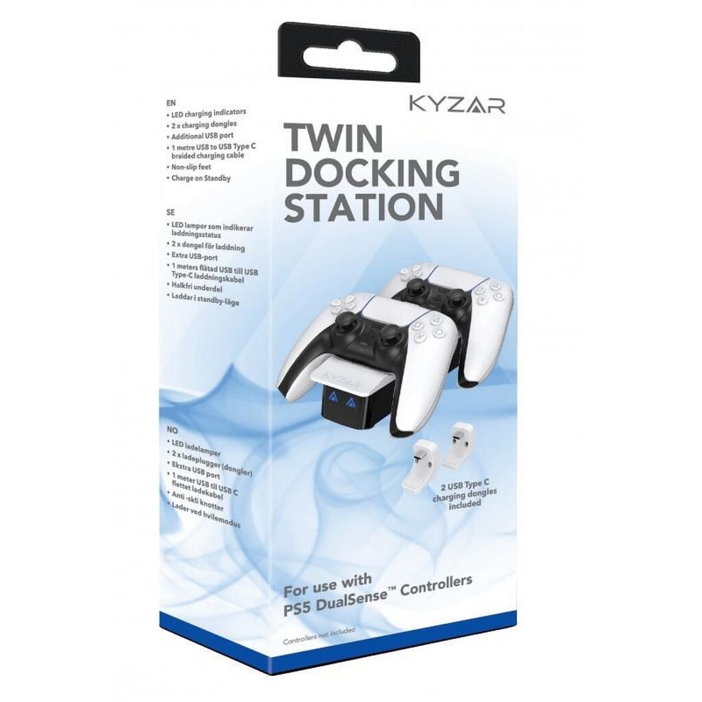 Kyzar Twin Docking Station for PS5 - Miscellaneous Tilbehør til spillekonsol - Sony PlayStation 5