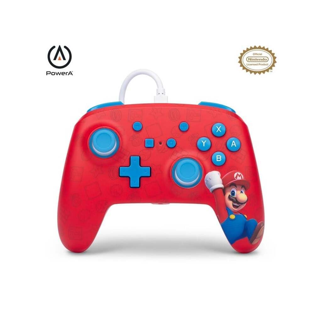 PowerA Enhanced kablet controller til Nintendo Switch - Woo-hoo! Mario - Wired Controller - Nintendo Switch