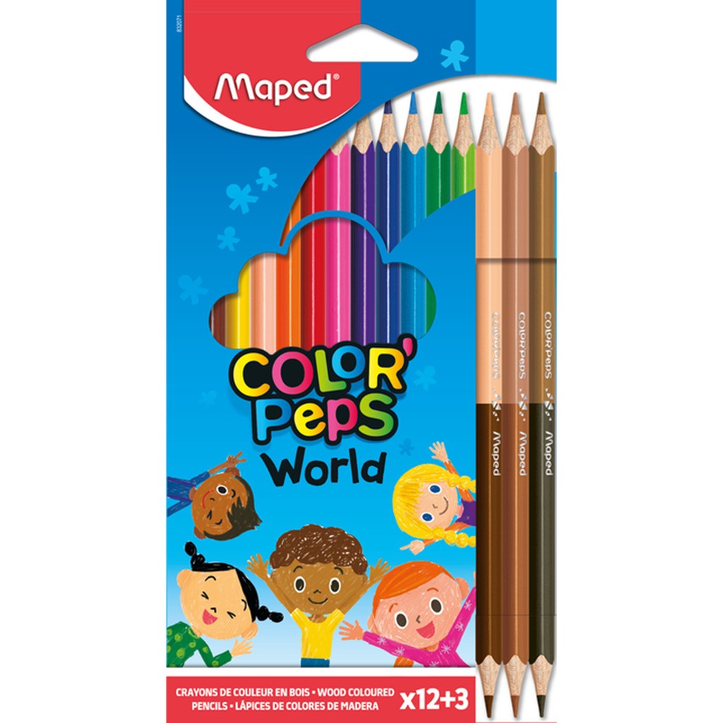 Maped Color&apos;Peps World farveblyanter x15