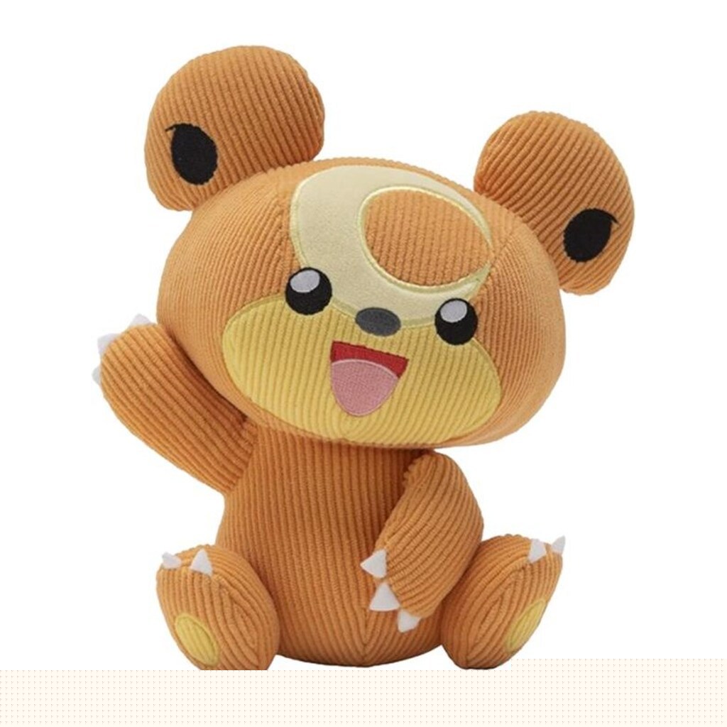 Pokemon Jernbanefløjl Teddiursa Bamse 20 cm