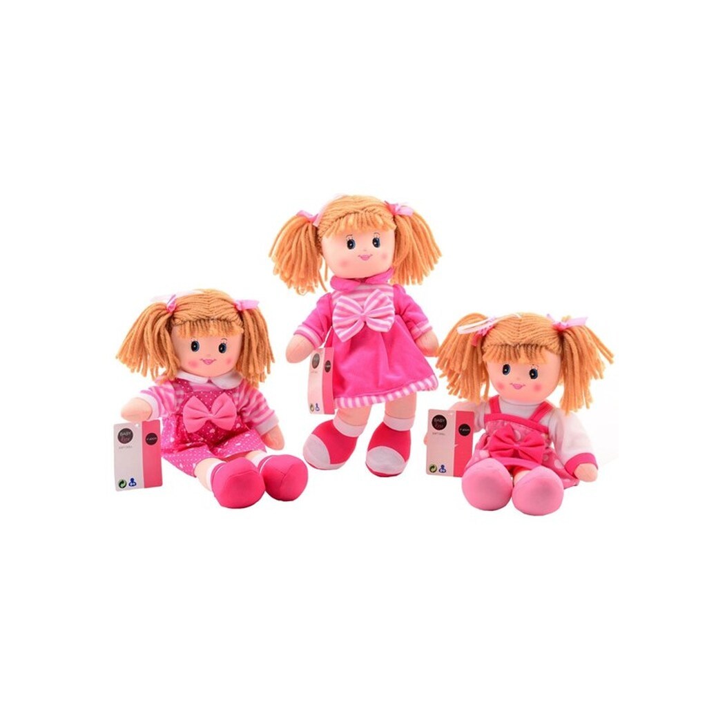 Johntoy Baby Rose Rag Doll Pink 40cm