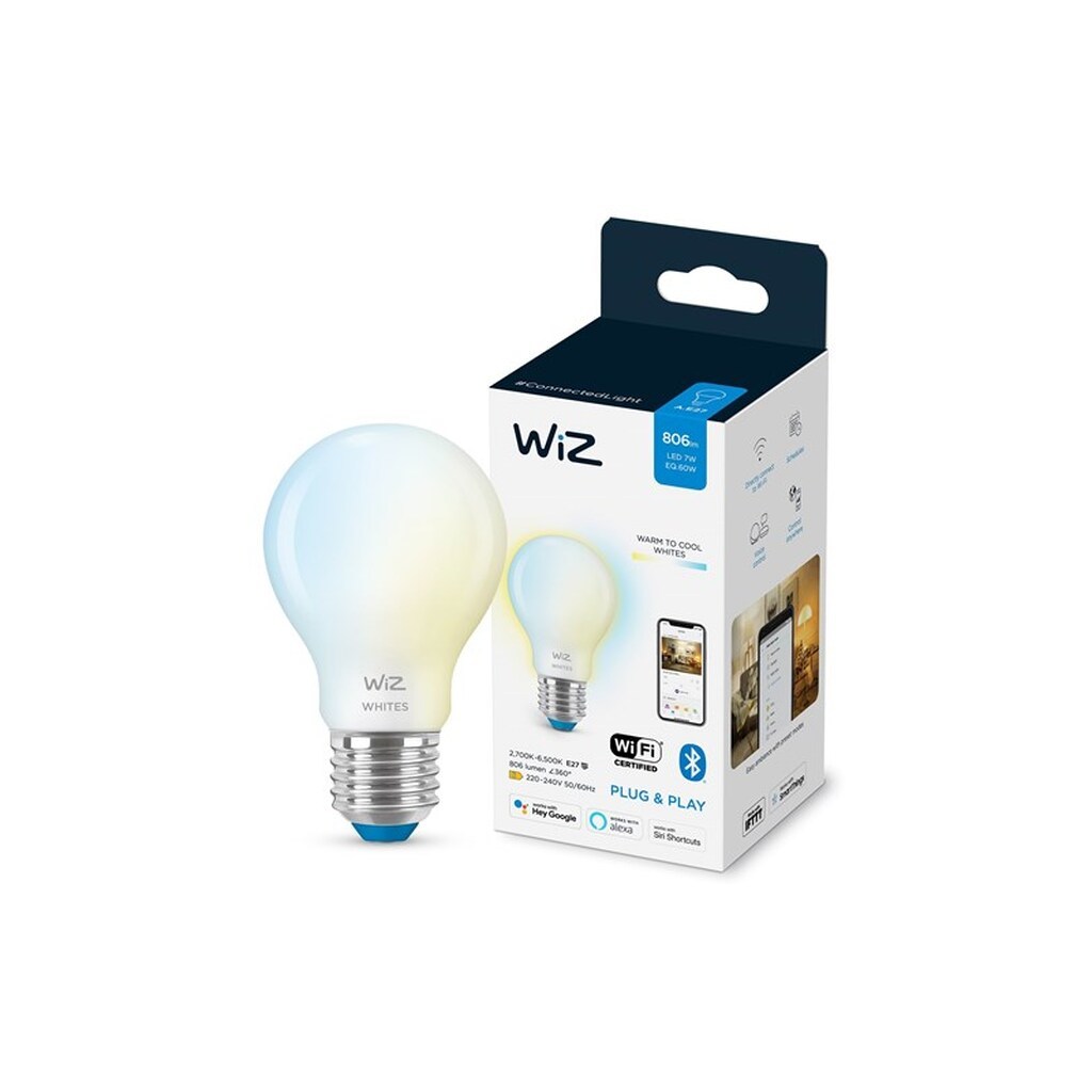 WiZ Standard E27 pære, matteret glas