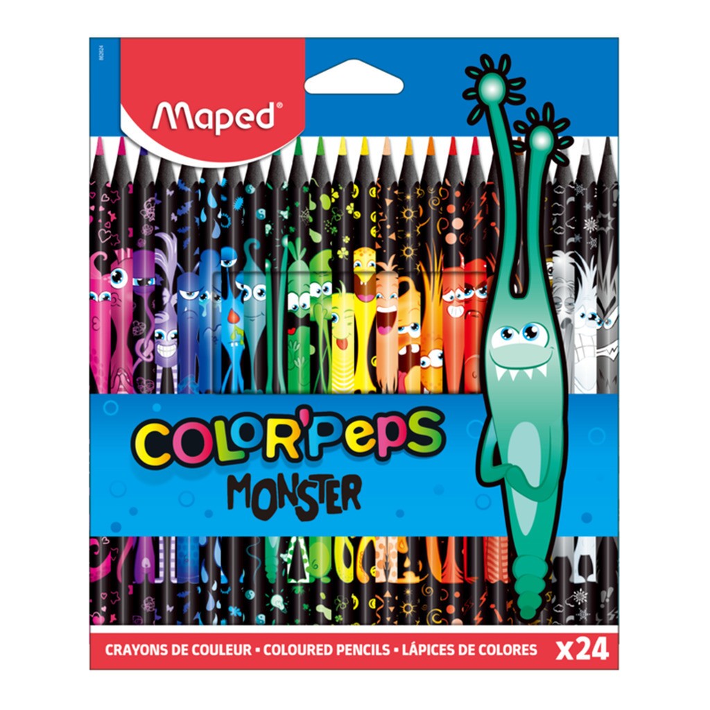 Maped Color&apos;Peps Monster farveblyanter x24