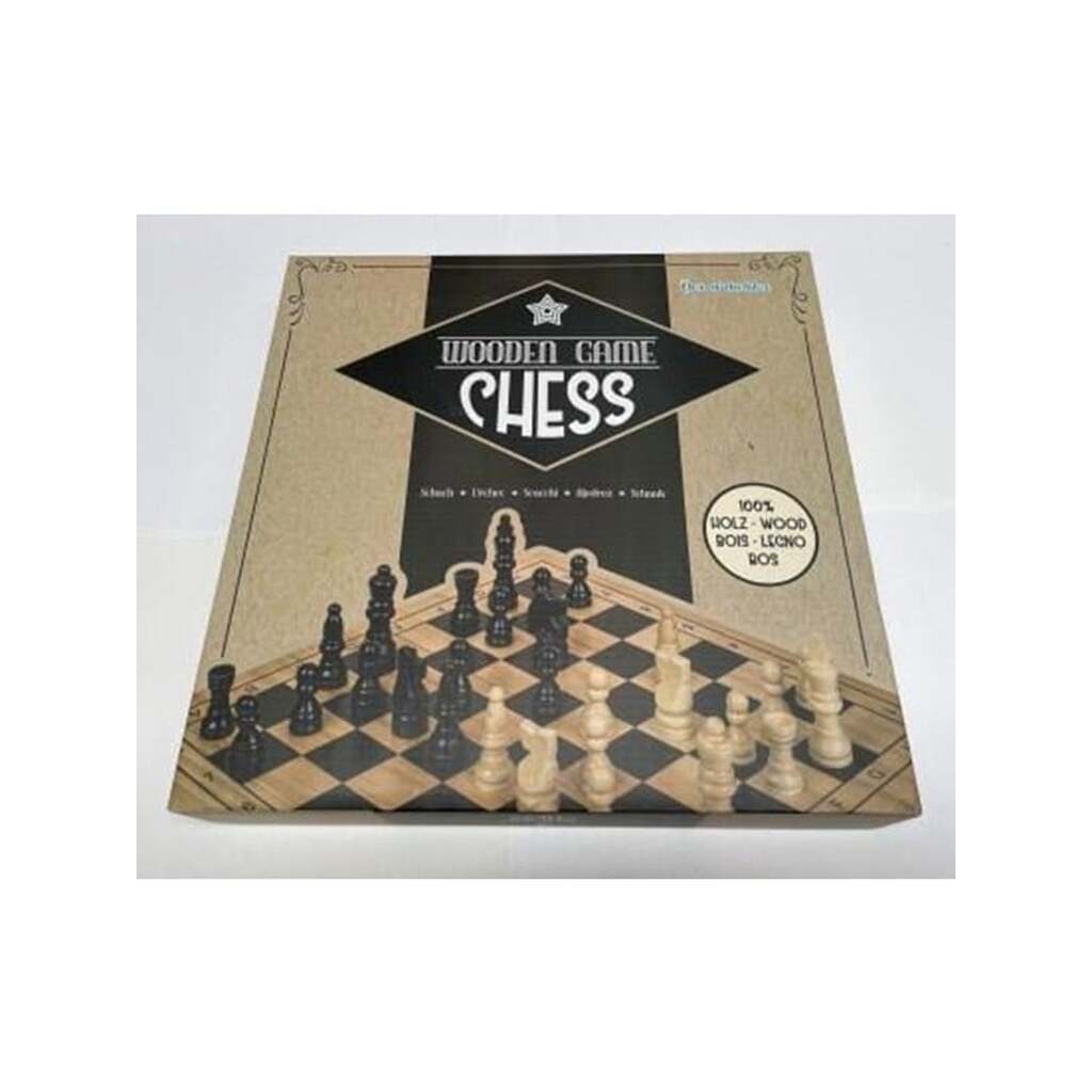 Hobby Mate Træspil, Skak, 28,5*28,5cm.