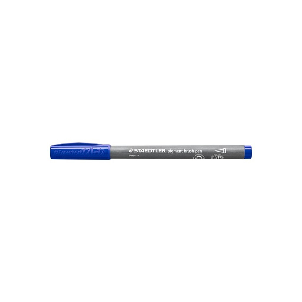 Staedtler BRUSH PIGMENT PEN, ÆSKE 10 STK, BLÅ
