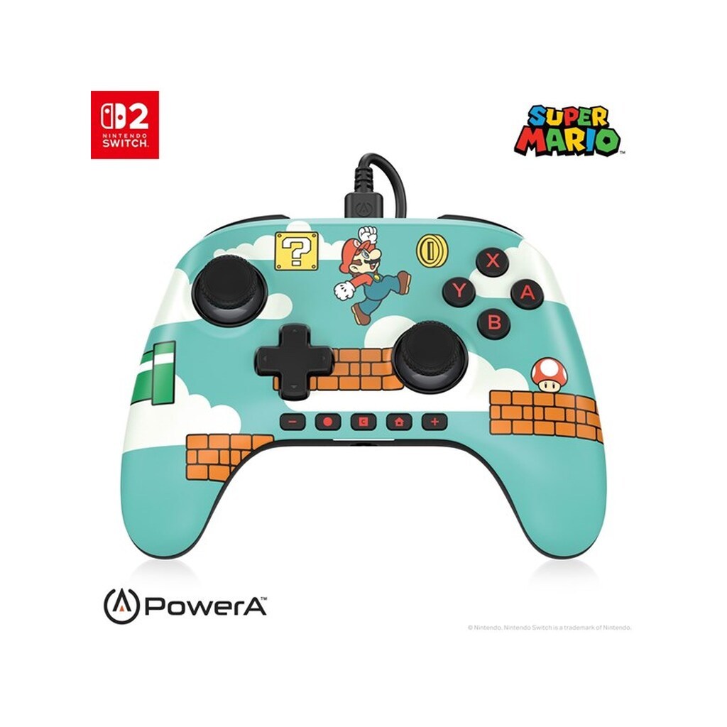 PowerA Advantage-controller med kabel til Nintendo Switch 2 - Mario Time