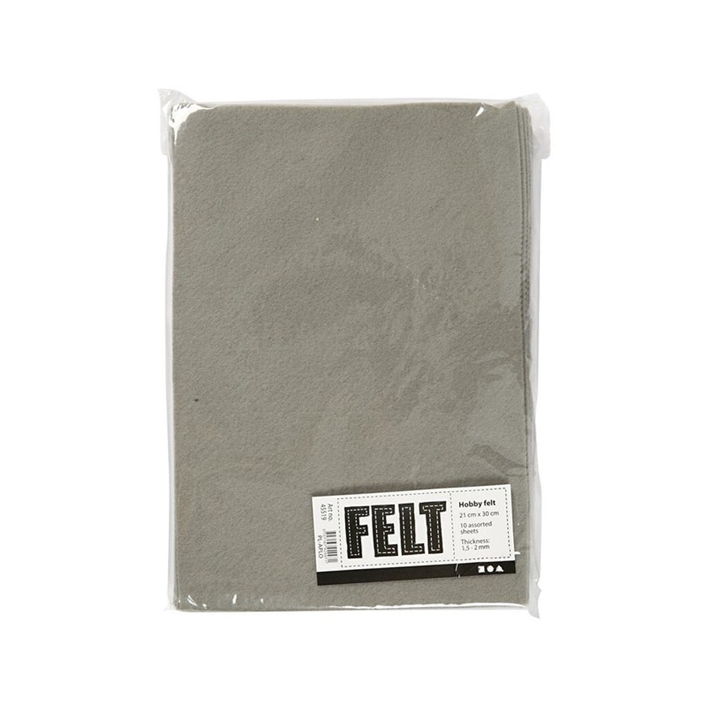 Creativ Company Hobby Felt Gray A4 10 Sheets
