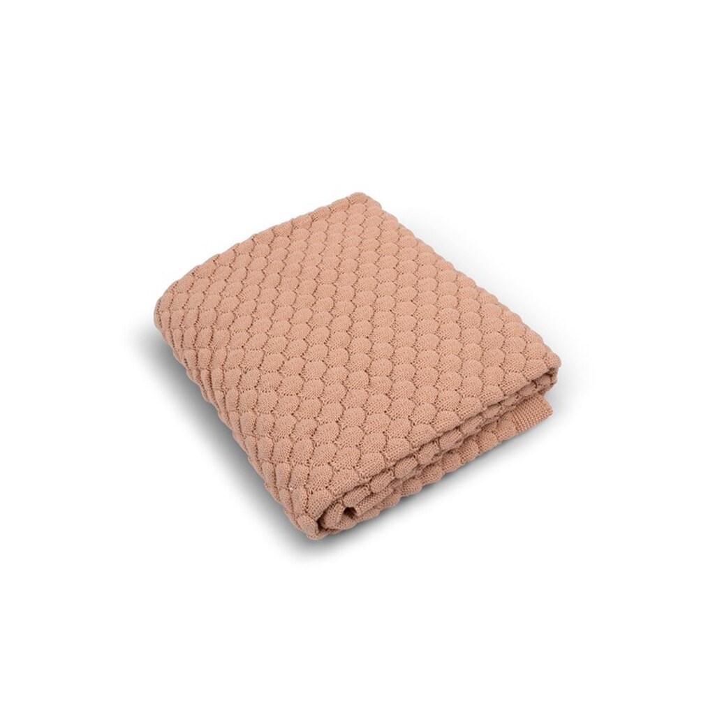 Filibabba Strikket babytæppe GOTS -  Ivory Cream