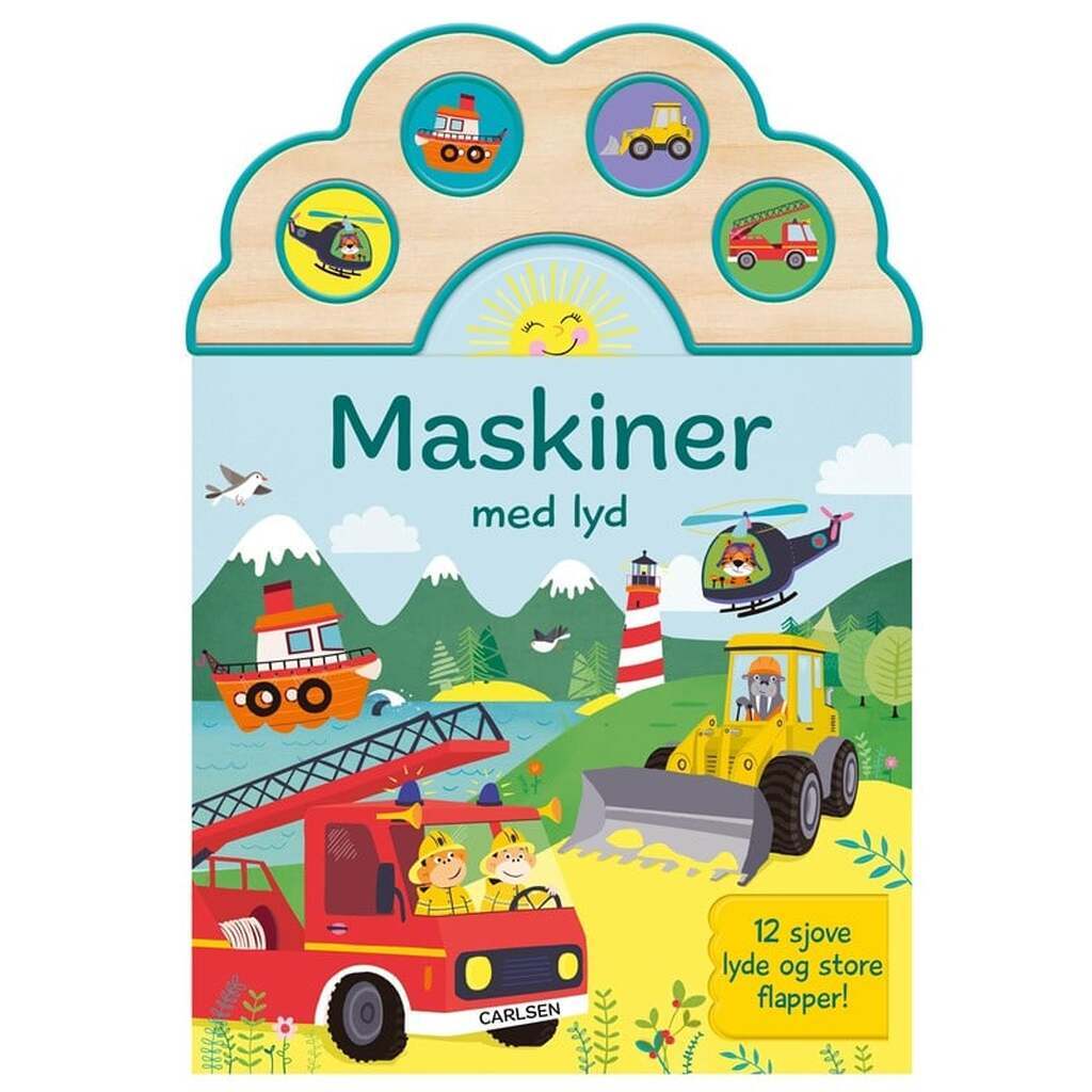 Maskiner med lyd - Børnebog - Papbog