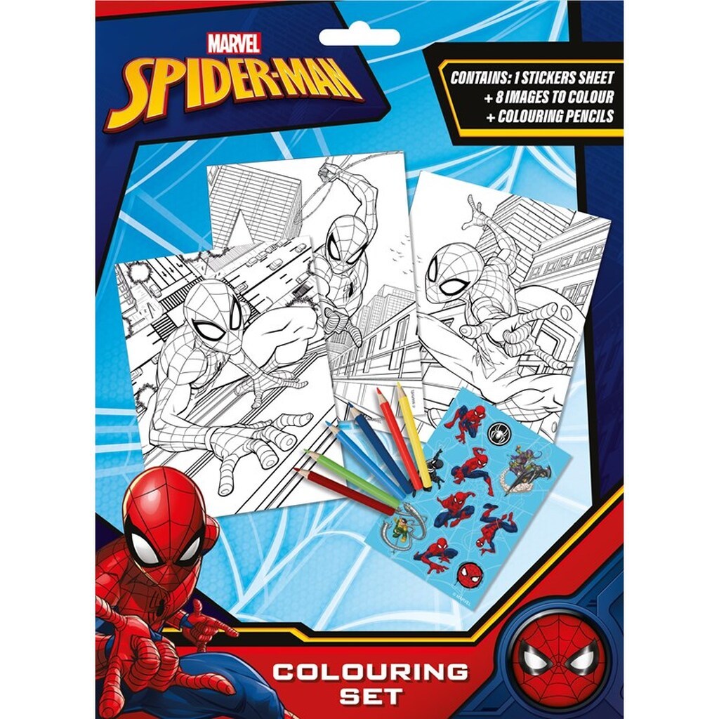 Euromic SPIDERMAN Coloring set w/6 colouring pencils