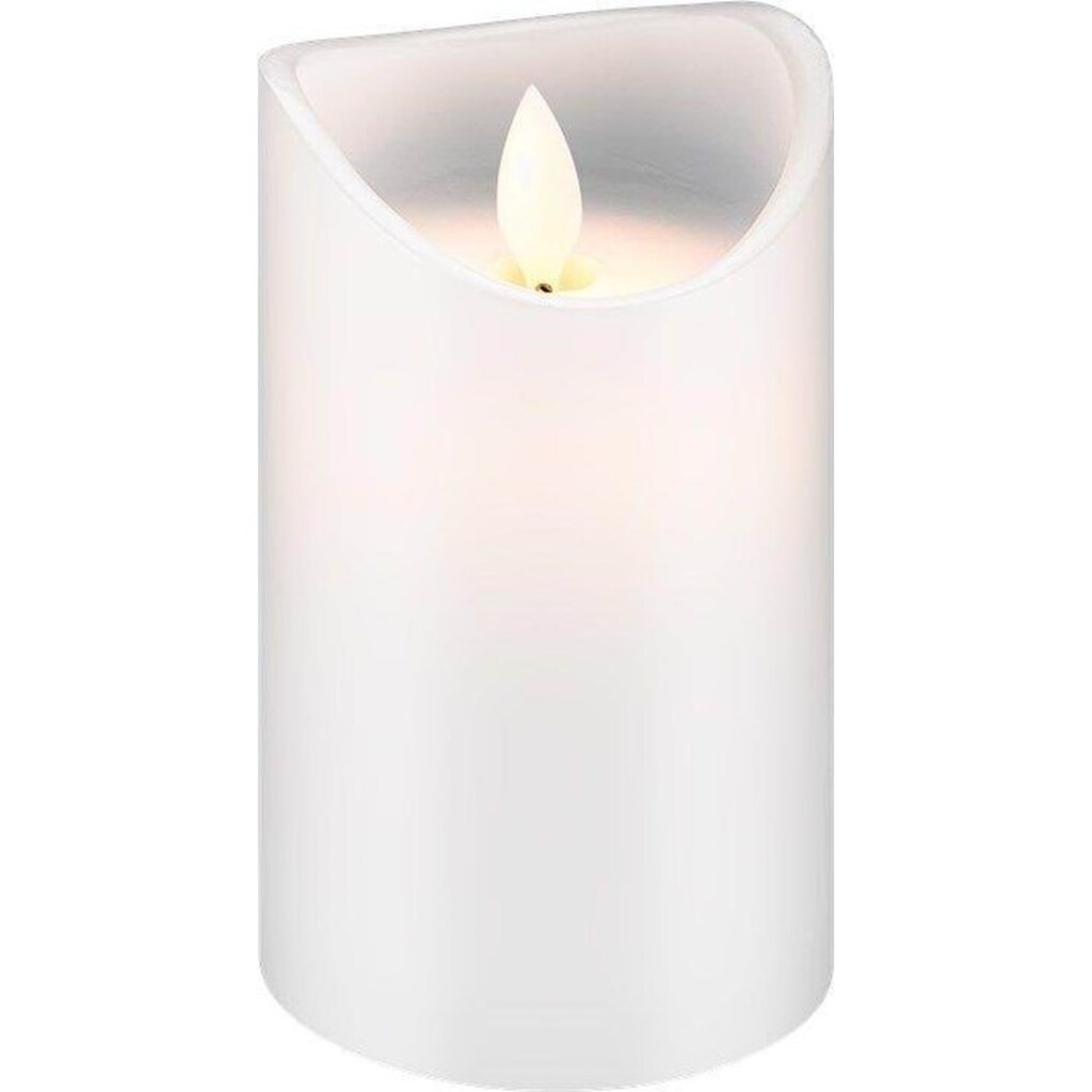 Pro LED white real wax candle 7.5 x 12.5 cm