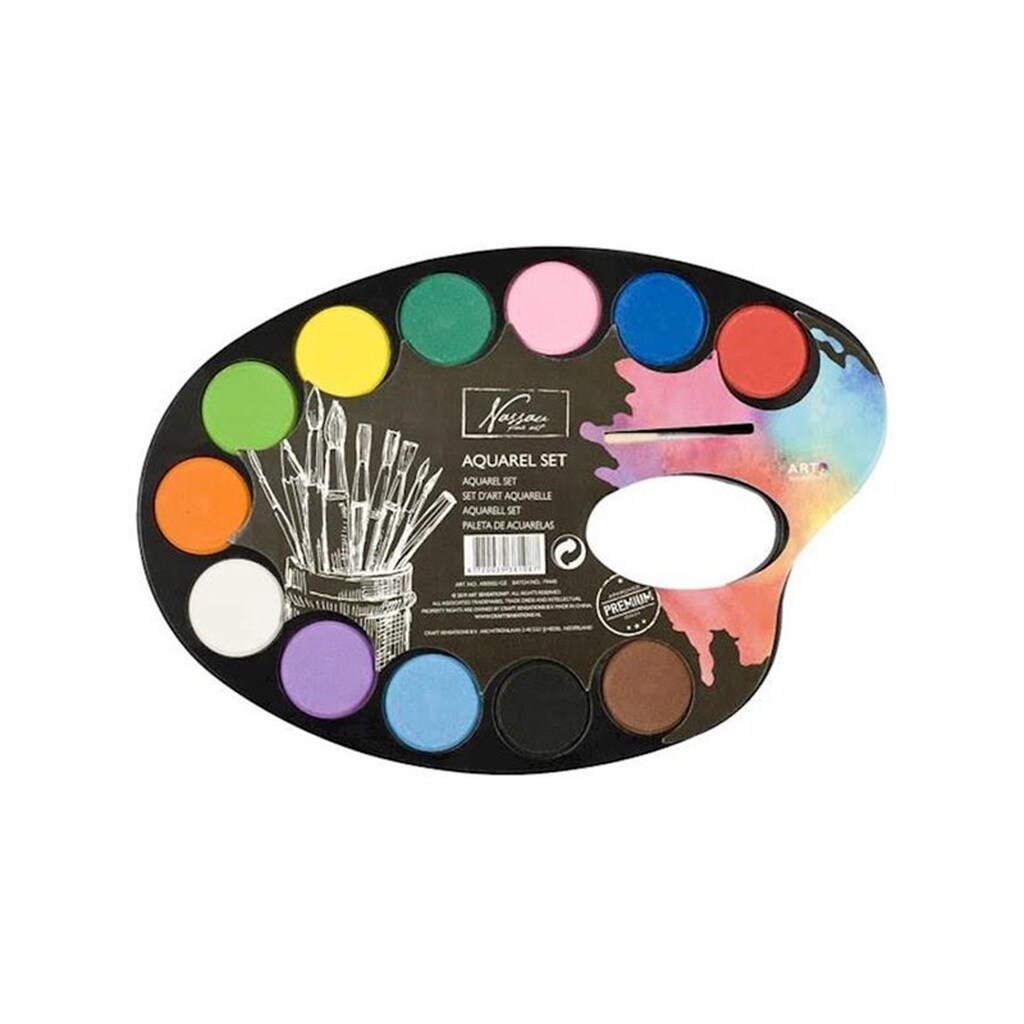 Creative Craft Group Farvelade - palette med 12 farver og pen