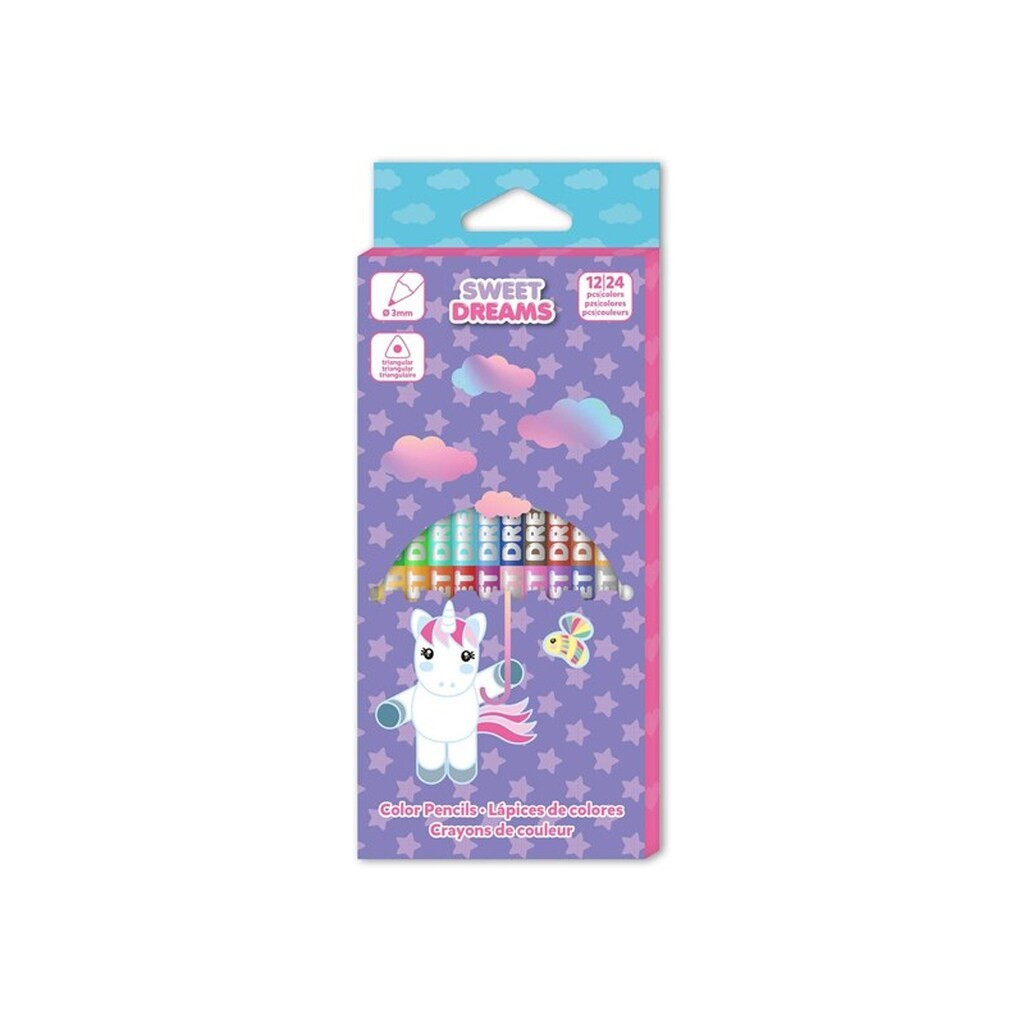 Kids Licensing - Sweet Dreams Colored Pencils Double-sided 12 pcs