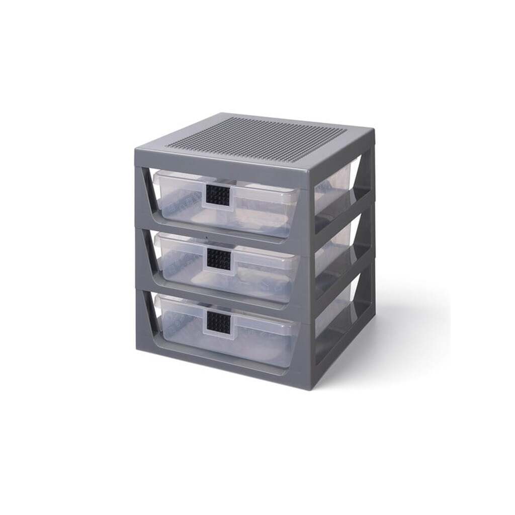 LEGO 3-DRAWER STORAGE RACK - GRAY