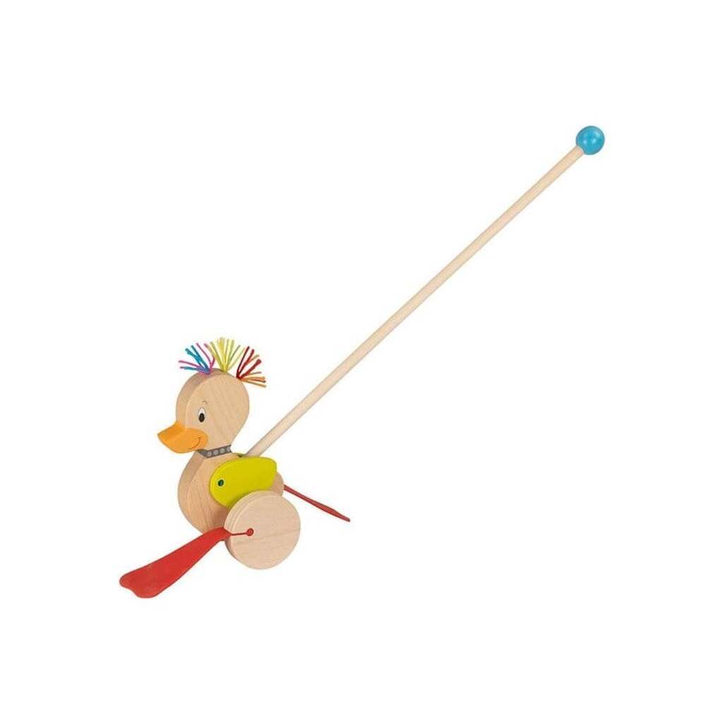 Goki Wooden Push Figure Duck