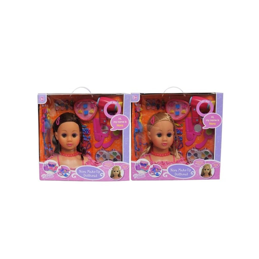 Nora Makeup Dukkehoved - assorteret