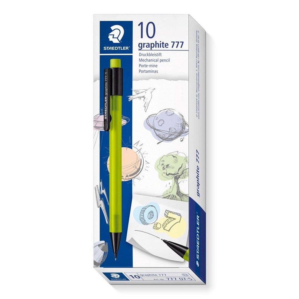 Staedtler GRAPHITE 777 PENCIL, 10 STK, 0,7mm GRØN