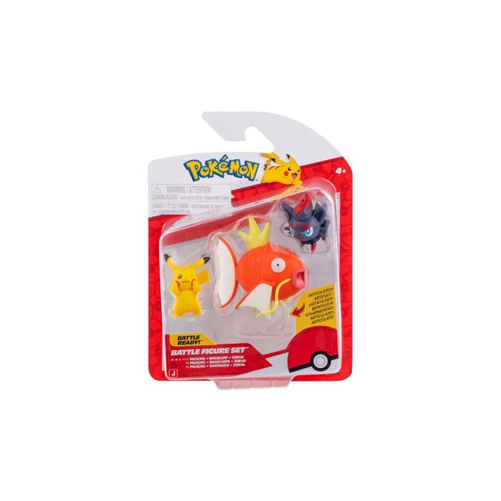 Pokemon Battle Figure 3 pk Pikachu/Magikarp/Zorua