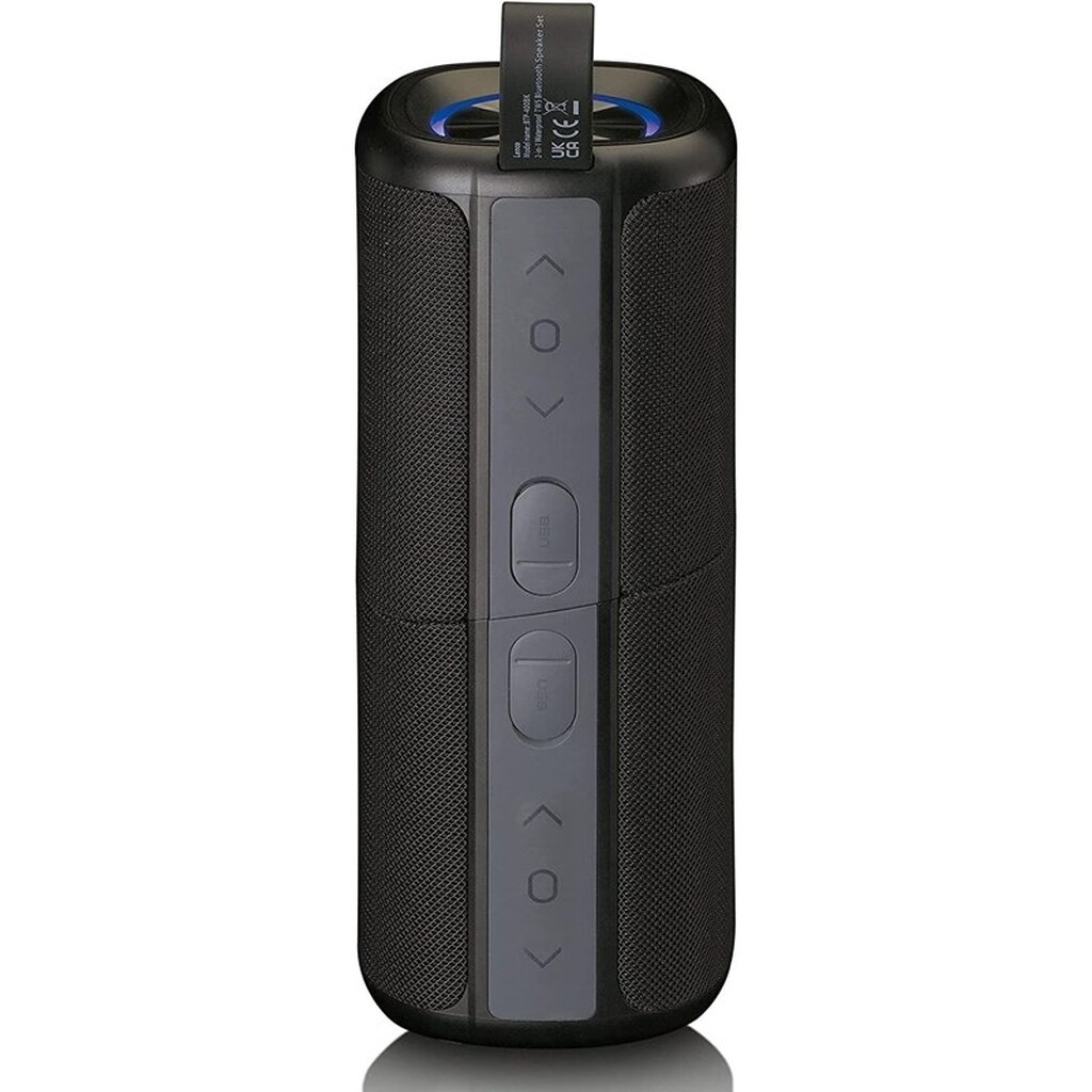 Lenco BTP-400BK - 2 in 1 Bluetooth® speaker - waterproof (IPX7) - black