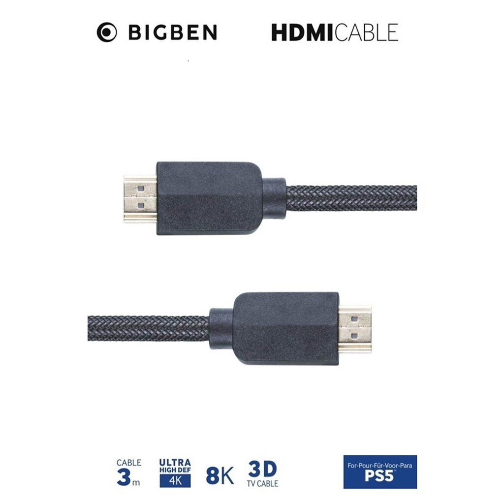 NACON HDMI Cable for PS5 - 3 m - Miscellaneous Game console charger / data cable - Sony PlayStation 5