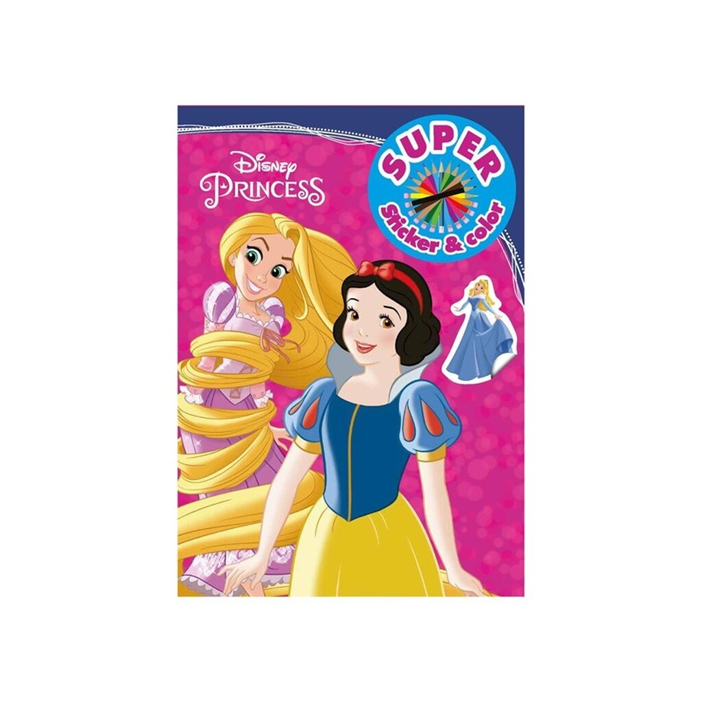 Boek Specials Nederland BV Disney Princess Sticker &amp; Color Coloring Book
