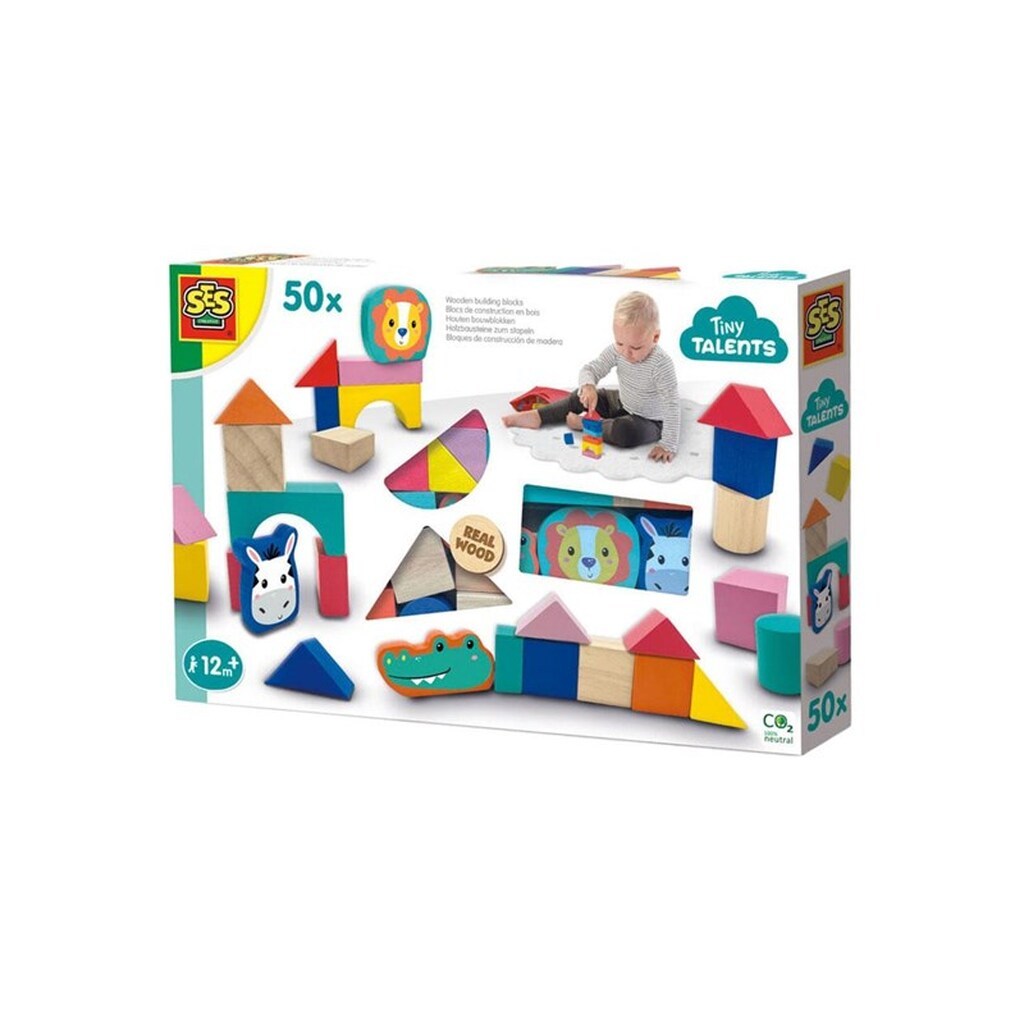 Tiny Talents Wooden Building Blocks