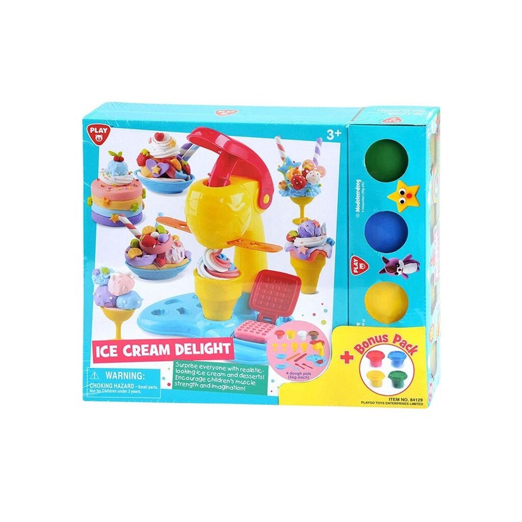 PLAY - Ice Cream Making Clay Set 4 Clay Pots