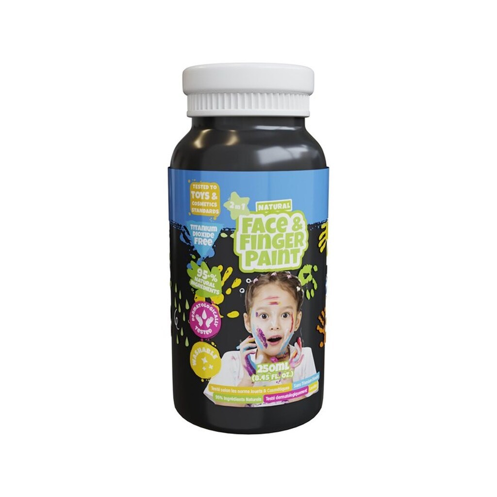 Boti Natural Face &amp; Fingerpaint Bottle - Black 250ml