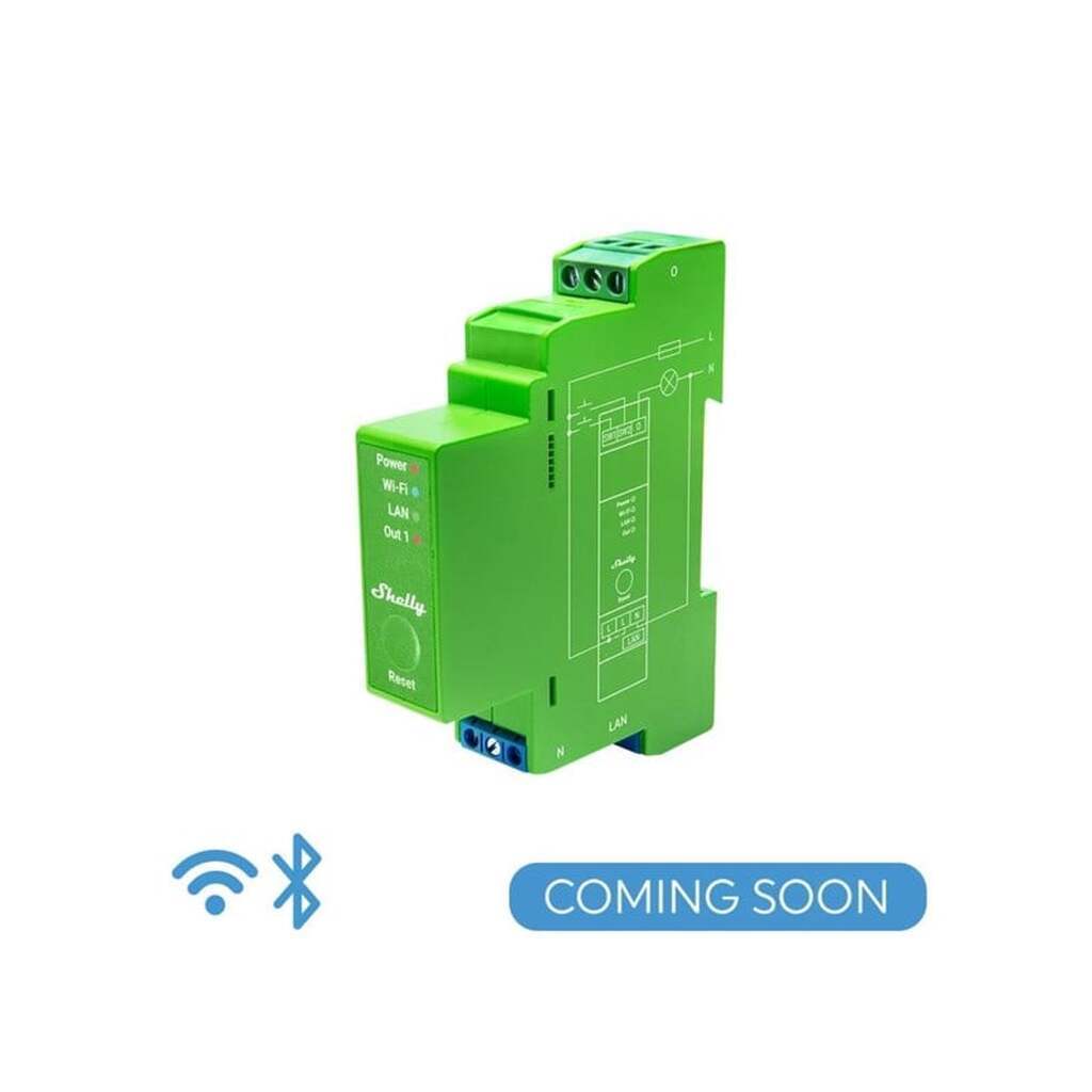 Shelly Pro Dimmer 1PM - WiFi tavlelysdæmper, 200W